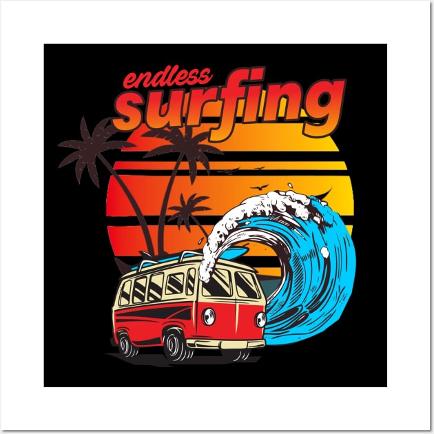 Endless Surfing | Summer Vacation Wall Art by EdSan Designs